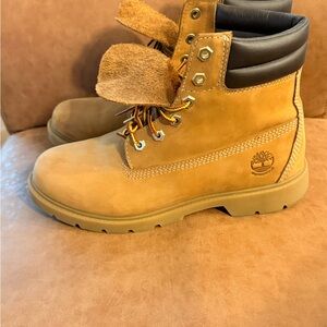 Timberland Tan and Orange Leather Boots